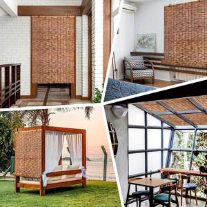 उच्च गुणवत्ता वाले बांस रोलर अंधा कर रहे हैं आधुनिक पारंपरिक शैली पर्यावरण के अनुकूल उपयुक्त गोपनीयता - Product Image 3