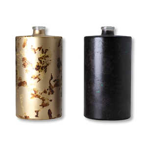 Bouteille de parfum Chine Vente en gros Vaporisateur d'ambiance givré personnalisé Bouteille de parfum ronde Platine Or 100ml - Product Image 3