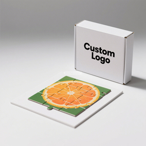 Bán buôn Cá nhân hoá biểu tượng tùy chỉnh gia đình Kid giấy ghép hình câu đố sang trọng trò chơi ghép hình câu đố với hộp - Product Image 1