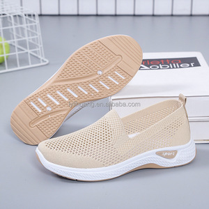 Chaussures <span class=keywords><strong>d</strong></span>'été en maille <span class=keywords><strong>pour</strong></span> femmes Chaussures de sport <span class=keywords><strong>d</strong></span>écontractées respirantes Semelle souple Baskets en PVC - Product Image 1