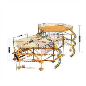 Parcours d'aventure en corde multi-étages moderne et luxueux sur mesure, toboggan en spirale en acier inoxydable 304, équipements <span class=keywords><strong>de</strong></span> terrain <span class=keywords><strong>de</strong></span> jeux extérieur - Product Image 2