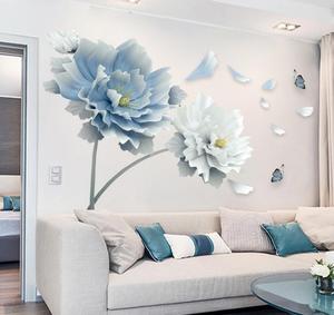 Autocollant mural Yanxi imperméable en PVC acrylique, imprimé numériquement, motif floral, finition brillante, pour décoration intérieure DIY - Product Image 4
