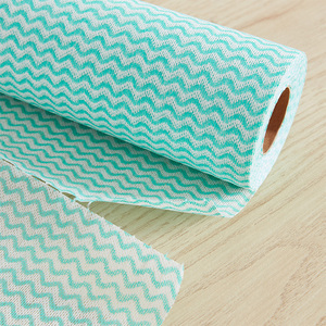 Chiffons de nettoyage jetables pour la cuisine, torchons lavables verts non tissés, lingettes multi-usages pour la vaisselle et le séchage des mains - Product Image 6