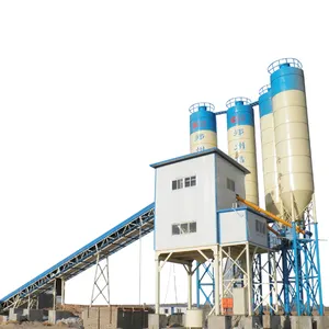 China Factory Direct Sale 90m3/h Ready Mixed Concrete Batching Plant Price For Sale With Double Shaft Forced Mixer