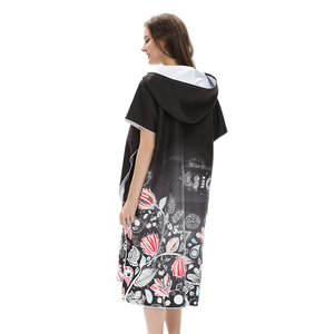 Venta al por mayor de secado rápido de microfibra con capucha cambiando de playa de surf Toalla poncho - Product Image 5