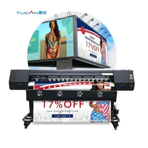 Printer eco solvent 1.6m 1.8m size XP600 i3200E1 printhead vinyl stickers fabric printing machine large format printer