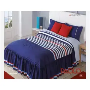 Couette simple Paolo en coton rayé classique toutes saisons pour la maison, taille individuelle - Product Image 3