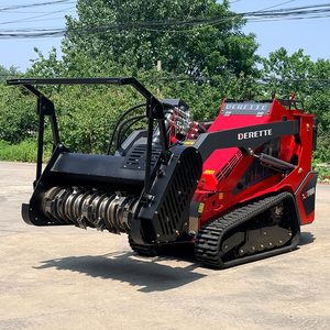 Mini-chargeuse sur chenilles Derette XC1100 avec broyeur à chaînes, moteur Kubota 25 CV, norme EPA Euro 5, débroussailleuse forestière - Product Image 4