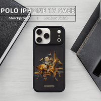 Étui de téléphone portable en cuir PU véritable POLO pour Cedric avec design uni, style professionnel, antichoc CN;GUA
