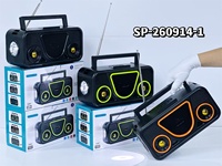Haut-parleur Bluetooth solaire portable d'extérieur 10W avec lampe de poche, antenne, support de téléphone, haut-parleur portable sans fil TWS, charge Type-C