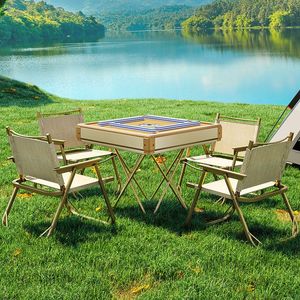 Modern Outdoor Camping Foldable Automatic Mahjong Machine Portable Picnic <b>Table</b> Household Suitcase Entertainment MS24574541 <b>Fold</b> - Product Image 2