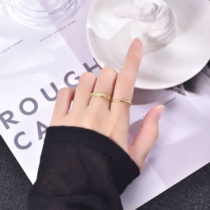 Minimalisti scher Schmuck Satin Finish Ringe Mädchen Versprechen Stapelbare Stapel Ring Sets - Product Image 5