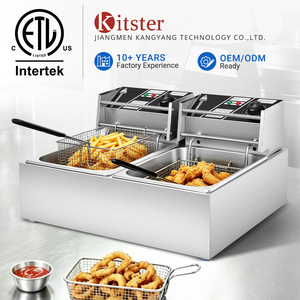 <span class=keywords><strong>Friteuse</strong></span> électrique double cuve 6L+6L <span class=keywords><strong>pour</strong></span> frites et poulet, équipement de restaurant, <span class=keywords><strong>friteuse</strong></span> électronique professionnelle - Product Image 1