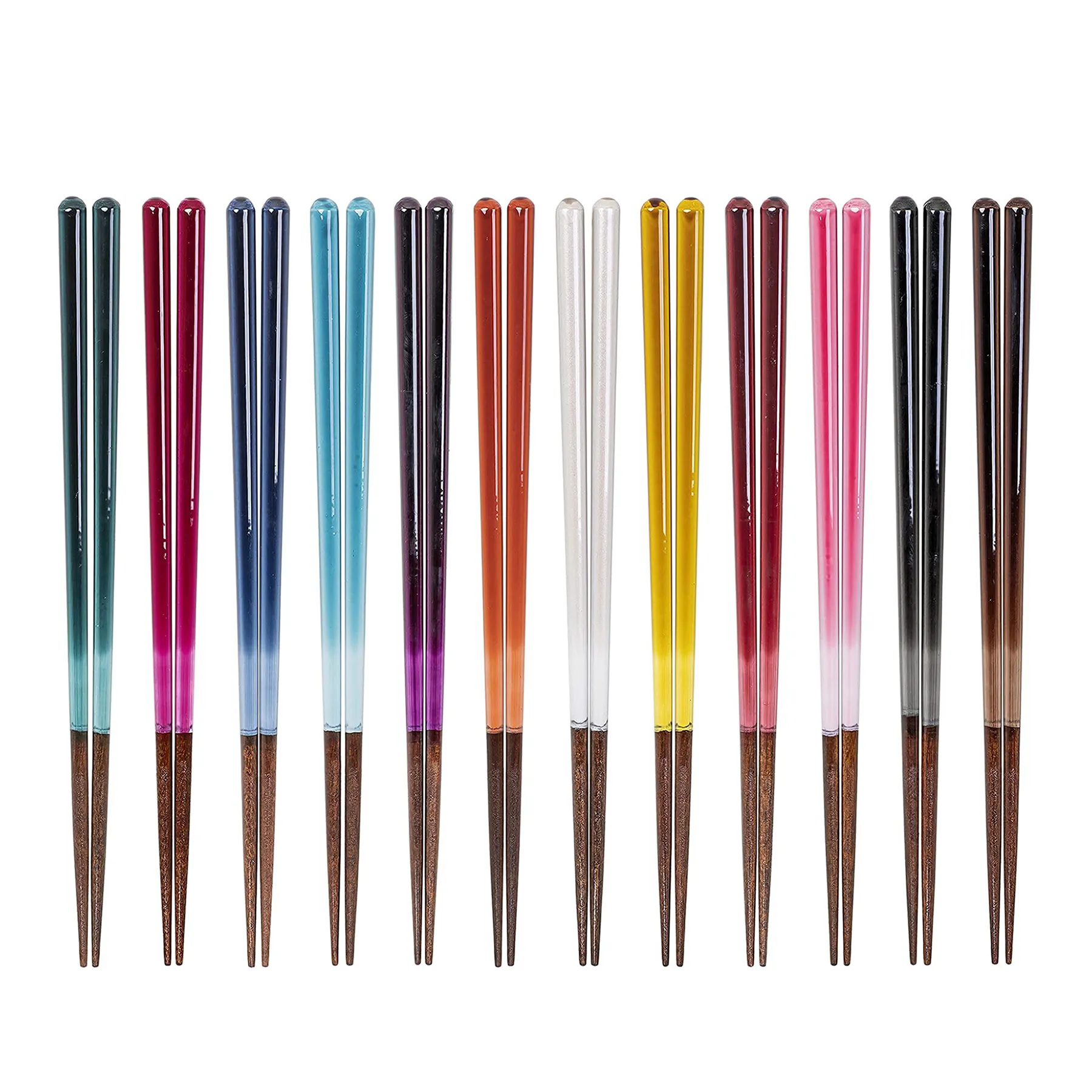 Non Slip chopstick Symphony Wholesale colorful natural wood chopsticks set, Acrylic Polyurethane