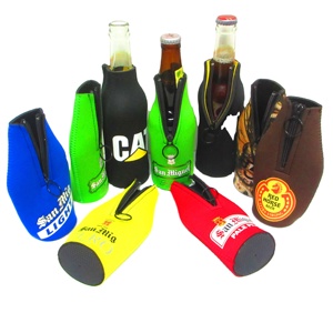 Custom Large Capacity 330ml Neoprene Bottle Cooler Soft Durable Eco-Friendly Light <b>Weight</b> Zipper Closure Foldable for Wine - Product Image 4