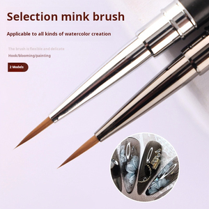 Pinceau à ongles professionnel en poils de Kolinsky avec manche en bois personnalisé, pour la peinture au gel acrylique - Product Image 4