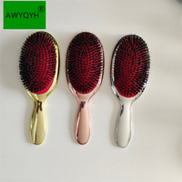 Brosse à cheveux personnalisée en poils de sanglier pour extensions de cheveux et perruques, marque privée, fabrication sur mesure