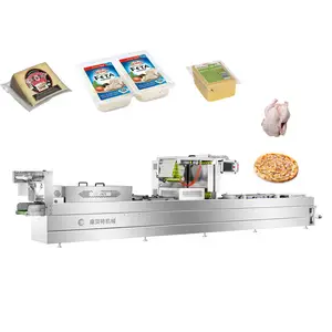 meat cheese chicken 3 station vacuum thermoforming machine for multi-function packaging machines