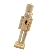 Ornement de Noël créatif en bois de noyer non peint de haute qualité, 38 cm, à clipser, soldat, décoration, cadeau, bibelot unique