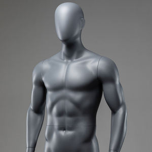 Maniquí Masculino de Fibra de Vidrio Gris Mate, Cuerpo Completo Musculoso, para Exhibición de Ropa Deportiva en Tiendas - Product Image 5