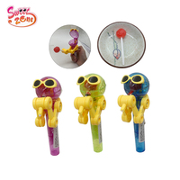 Casher prix de gros sucette saveur de fruits avec des bonbons jouets pour les enfants