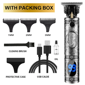 Cortadora <span class=keywords><strong>de</strong></span> Pelo Eléctrica Inalámbrica USB Retro Profesional, Gran Venta <span class=keywords><strong>para</strong></span> <span class=keywords><strong>Barber</strong></span>ías, Tijeras Eléctricas <span class=keywords><strong>para</strong></span> Cortar el <span class=keywords><strong>Cabello</strong></span> - Product Image 2