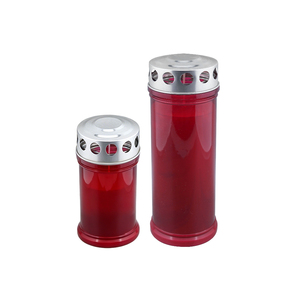 Smokeless Long-Burning Cemetery <b>Candles</b> White/ Red 7-Day Glowing Memorial Flame Spiritual <b>Candles</b> - Product Image 1