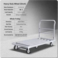 Carro de Transporte Plegable de 5 Ruedas, Resistente, Portátil, OEM, Carretilla de Compras, Carro Multiusos