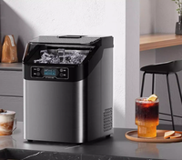 XUANLE Máquina de Hielo en Cubitos de 30 kg, 150 W, para Uso Doméstico y Comercial, Tienda de Té Helado, 1 Año de Garantía