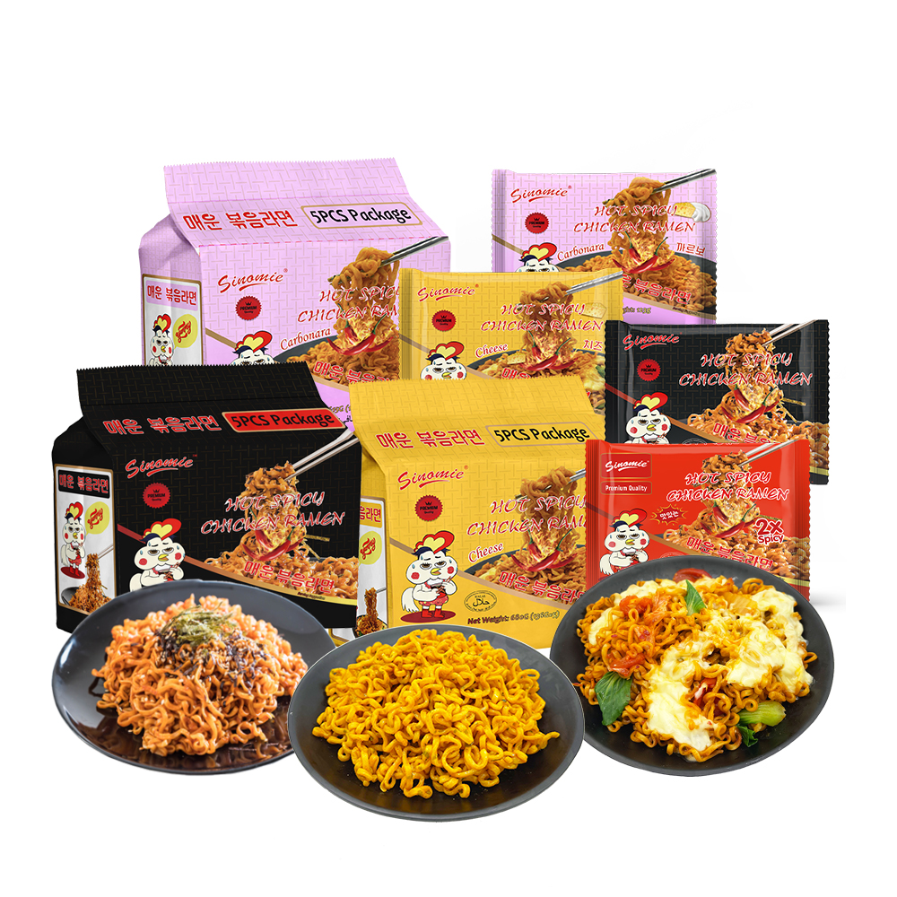 Venta al por mayor de comida coreana Buldak sabor a pollo picante caliente 123g fideos instantáneos ramen Coreanos