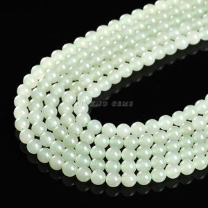 Jingde Jewelry Ofrece Cuentas Redondas de Jade Hetian Natural de 6mm para Accesorios de Pulseras DIY, en Tiras y Sueltas - Product Image 3