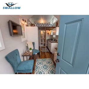 Maison <span class=keywords><strong>en</strong></span> bois prête à l'emploi Miniature Voyages <span class=keywords><strong>en</strong></span> <span class=keywords><strong>famille</strong></span> Campagne Remorque Maison mobile sur roues - Product Image 6