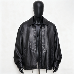 Blouson d'aviateur personnalisé Doger Blouson en <span class=keywords><strong>cuir</strong></span> pour homme Vente en gros OEM Blouson de course en <span class=keywords><strong>cuir</strong></span> pour <span class=keywords><strong>femme</strong></span> Dames - Product Image 4