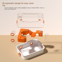 Cage de Luxe Spacieuse en Plastique Écologique pour Hamster, Modèle Villa Géante Ours Doré, Ensemble Complet, Fournitures pour Petits Animaux