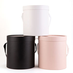 Vente en gros Boîte d'emballage cylindrique en <span class=keywords><strong>papier</strong></span> pour bougies Boîtes à bouquet rose ronde pour bouquets de mariage et cadeaux de fête HONPAK - Product Image 1