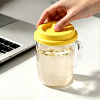Couvre-tasse en silicone anti-poussière rond pour tasse à café, diamètre 9,8 cm