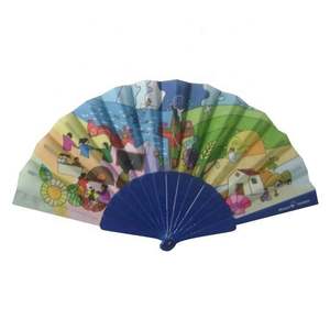 Abanico de Mano de Tela Plástica Blanca Personalizado para Recuerdo de Boda 2025 - Product Image 5