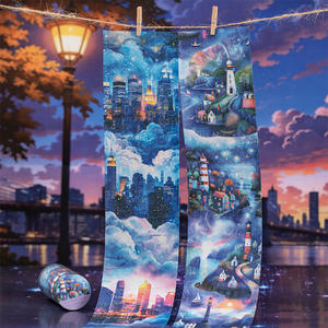 1 rollo de cinta de la serie Anhelo por días y noches de cinta de tema de paisaje de gran tamaño Manual - Product Image 2