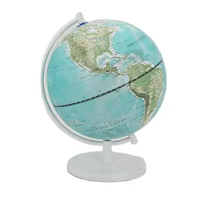 带木制支架的世界照明地球仪世界地球仪学习家庭办公室教室装饰地理礼品