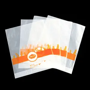 Saco de pão fosco CPP de embalagem de plástico para biscoitos, saco de plástico aberto plano personalizado para embalagem com gravatas