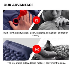 Matelas de camping auto-gonflant intégré pour une personne, portable, pour les voyages, la randonnée, le trekking - Product Image 2