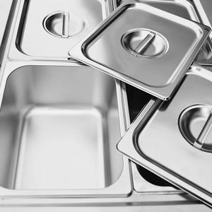 4 bains-marie électriques pour aliments chauds avec des protections anti-éternuements en verre et des ampoules - Product Image 4