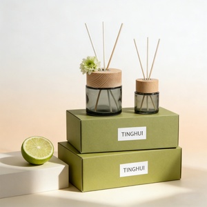 Wholesale 100ml 150ml 200ml High Quality Luxury Large Empty Glass Reed Diffuser <b>Bottle</b> with Box Packaging - Product Image 6