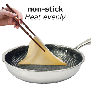 Poêle à frire en acier inoxydable nid d'abeille personnalisée <span class=keywords><strong>Meisite</strong></span>, wok antiadhésif de haute qualité - Product Image 5