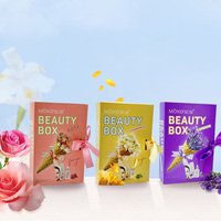 Soins de la peau biologiques de marque privée Coreano Ensemble de soins hydratants pour les lèvres du visage 3 pièces Coffret cadeau Pétales Ensemble de soins de la peau apaisant et éclaircissant
