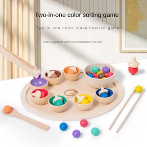 <span class=keywords><strong>Due</strong></span> <span class=keywords><strong>in</strong></span> un gioco di smistamento a colori per bambini di educazione precoce con perline magnetiche a colori - Product Image 1