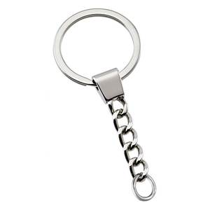 Stainless Steel Keychain With Chain <b>Split</b> <b>Ring</b> Metal <b>Key</b> <b>Ring</b> Accessory - Product Image 1