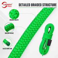 Corde statique LONGPU en nylon 9mm-14mm torsadée 2 brins haute résistance, épissable, pour protection, levage auxiliaire et charge lourde