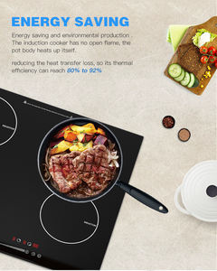 Table de cuisson à induction commerciale encastrable multifonctionnelle 4 feux 7000W <span class=keywords><strong>Siemens</strong></span> IGBT avec contrôle tactile par capteur, Nouveauté Usine 2025 OEM - Product Image 5