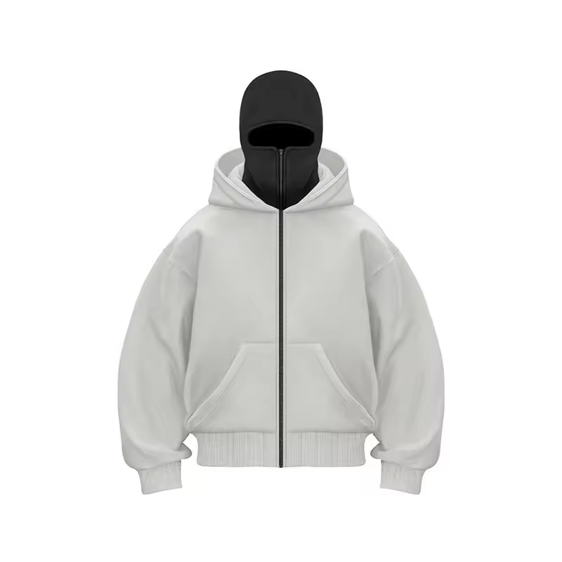 Light Gray - Black Hooded